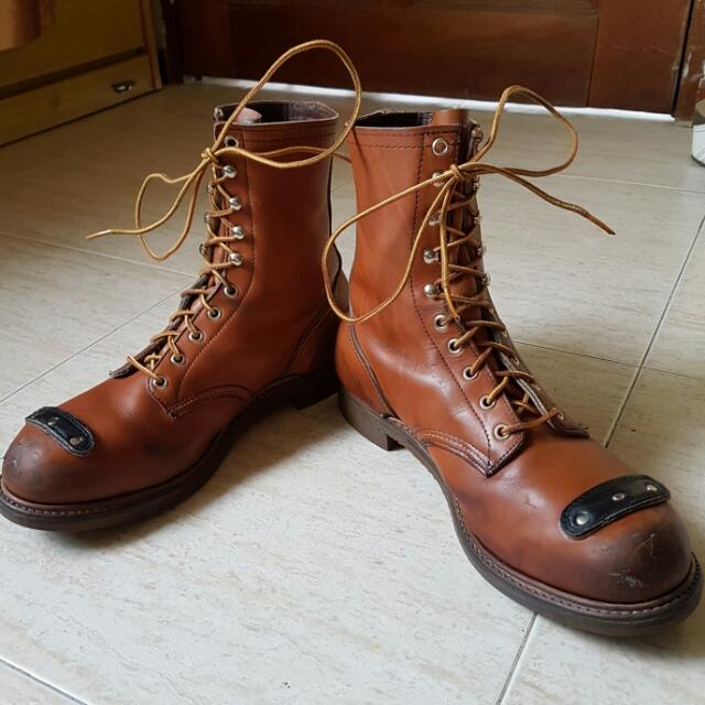 Updated TRUE Vintage Red Wing MetaTarsal Steel Toe Work Boots