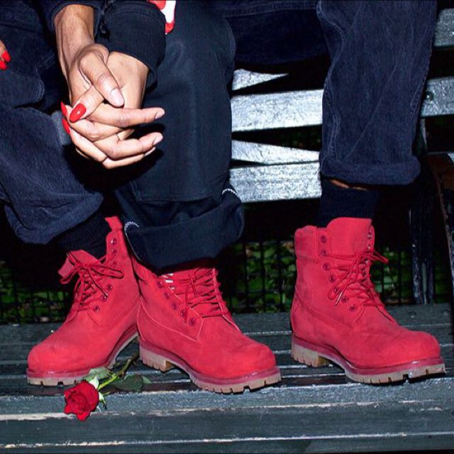 Authentic Limited Edition Red Timberland Boots