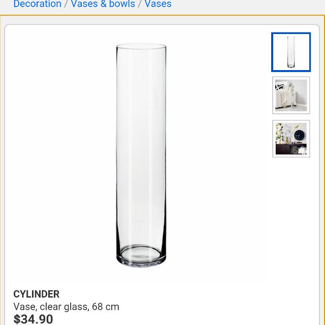 Ikea Cylinder Vase 68cm Tall Furniture On Carousell