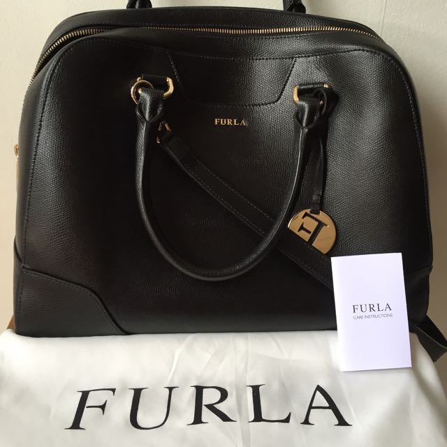 100 Authentic Furla Work Bag Black