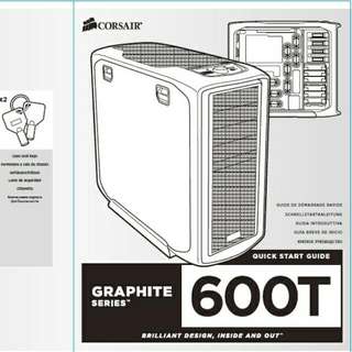 Corsair 600T 機殼 Case  大型風扇控制旋鈕 /四個USB2.0/IEEE1394/USB3.0
