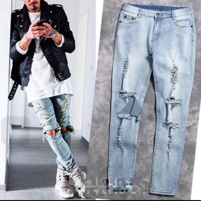 justin bieber ripped jeans brand