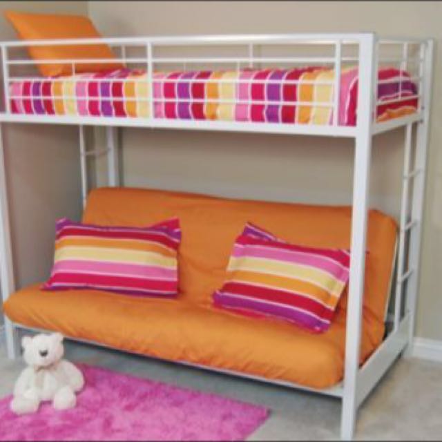 Double Bunk Bed With Lime Green Sofa, Double Bunk Bed With Sofa Underneath