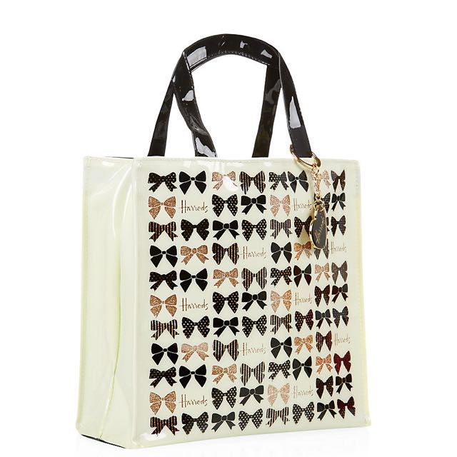 Harrods glitter bow bag shop
