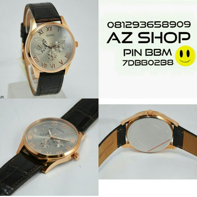 Jam Tangan Wanita Guess W0608G1 Leather Original Serba Serbi di