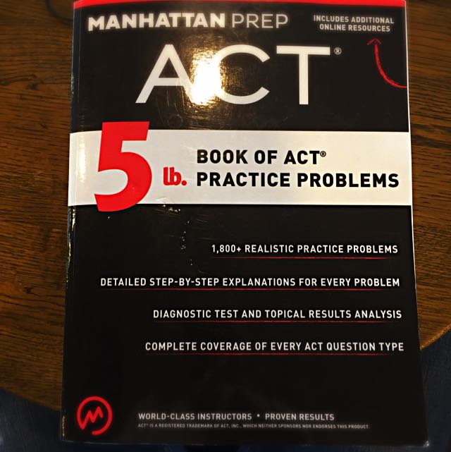 Manhattan Prep Act 5 Pound Book Books Stationery Textbooks On