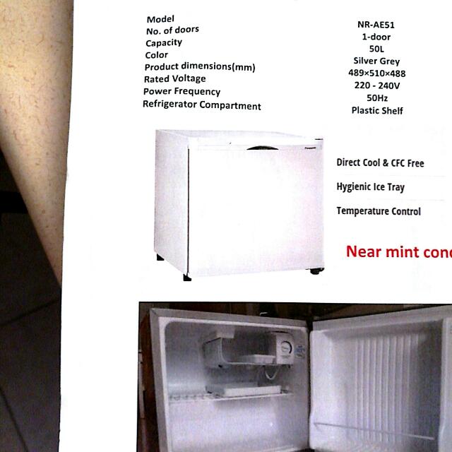 Panasonic Mini Bar Fridge NRAE51, TV & Home Appliances, Kitchen