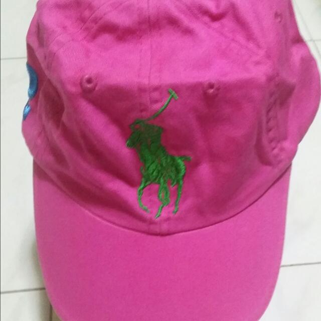 Vechter Schouderophalend Raad Authentic Ralph Lauren Polo Fragrances Large Pony Green & Bright Pink  Baseball Cap Hat, Women's Fashion, Tops, Other Tops on Carousell