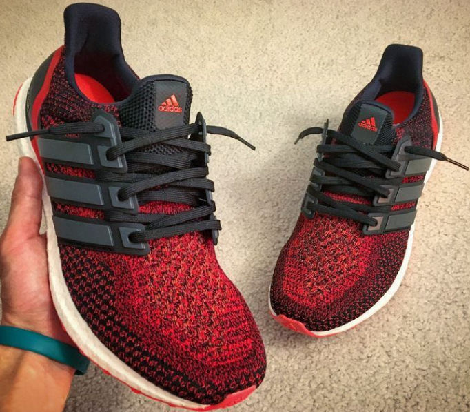 Solar red ultra boost black laces outlet