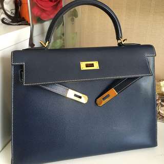 Hermes Kelly K32 Blue Sapphire