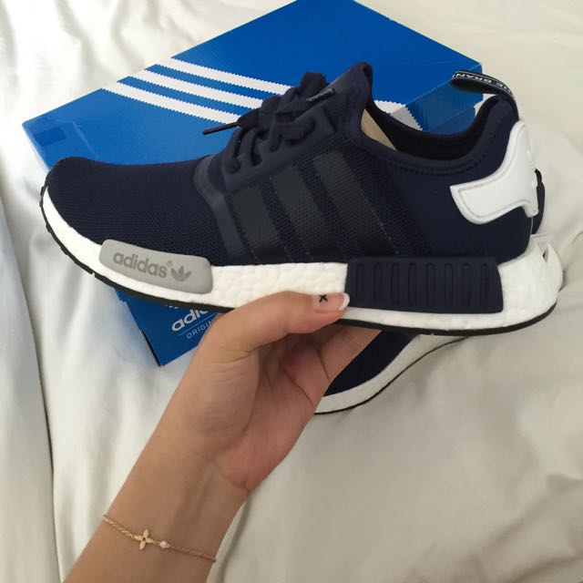 Adidas nmd on sale navy blue price