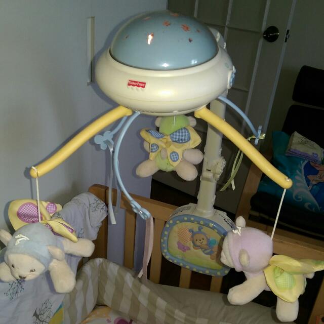 RESERVED Fisher Price Cot Mobile Soother Bed Time, Babies & Kids