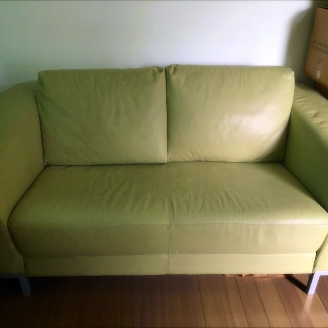 Seater Sofa Couch Pale Green, Pale Green Leather Sofa
