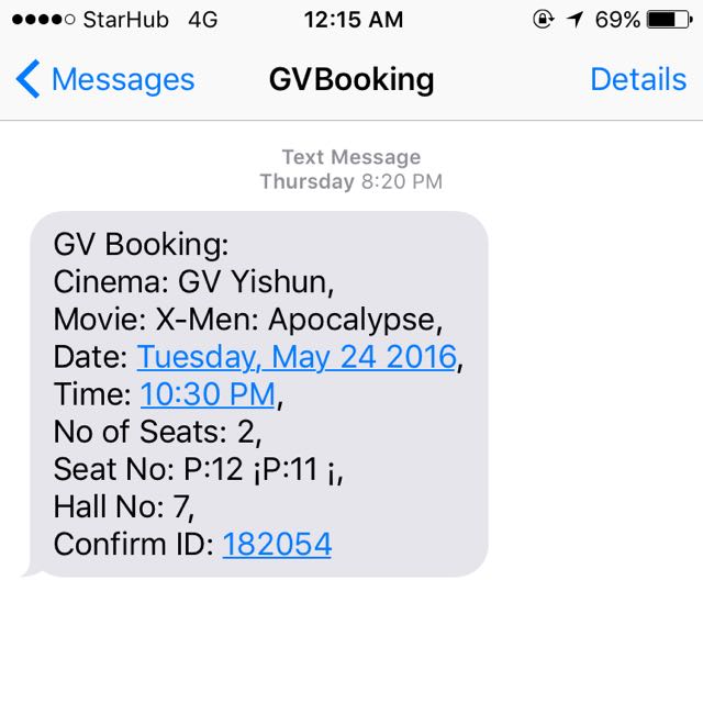 Movie Ticket (Xmen - Apocalypse), Tickets & Vouchers, Event Tickets on