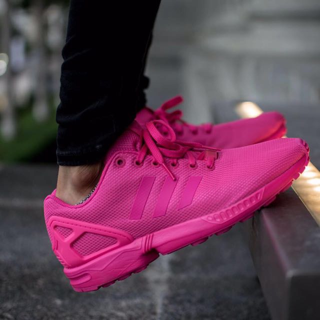 hot pink adidas zx flux