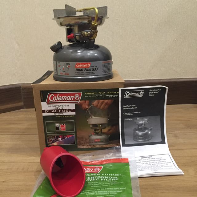 Coleman Sportster II Liquid Dual Fuel Stove Series 533 Camping Cooking,  Sports Equipment, Sports u0026 Games, Water Sports on Carousell