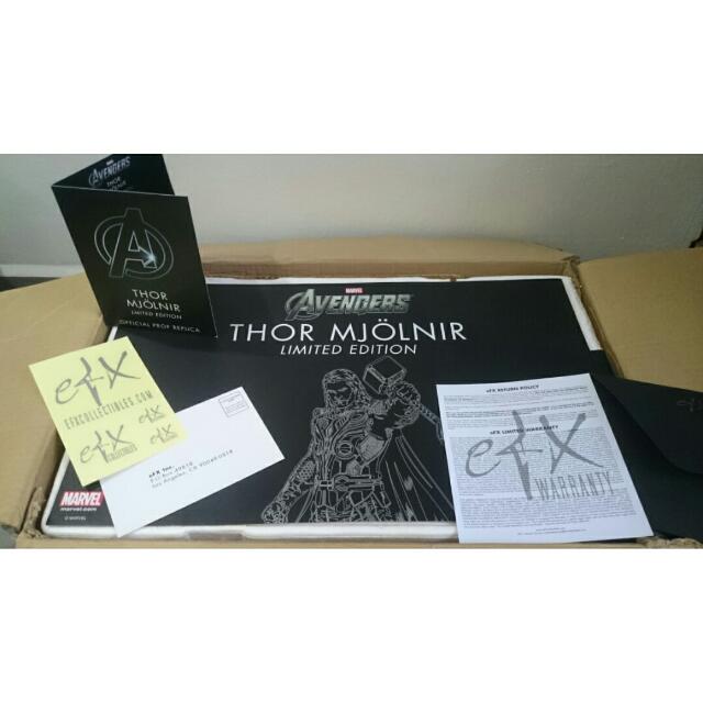 eFX Marvel Avengers Thor Mjölnir Hammer Limited Edition, Hobbies