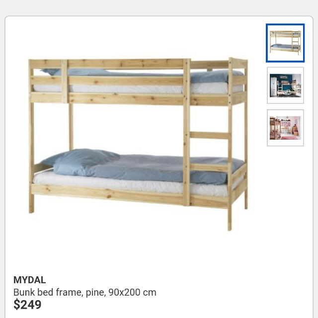 Sold Ikea Mydal Bunk Bed Furniture Beds Mattresses On Carou Photo