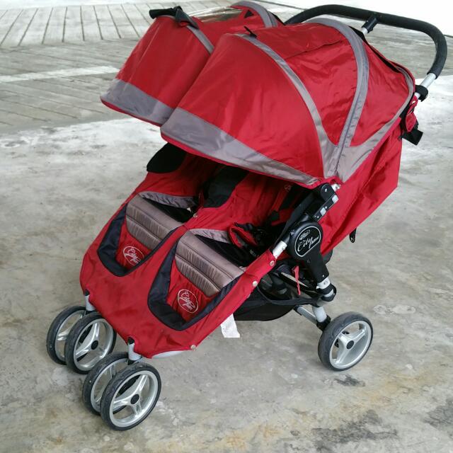 City mini double deals stroller red