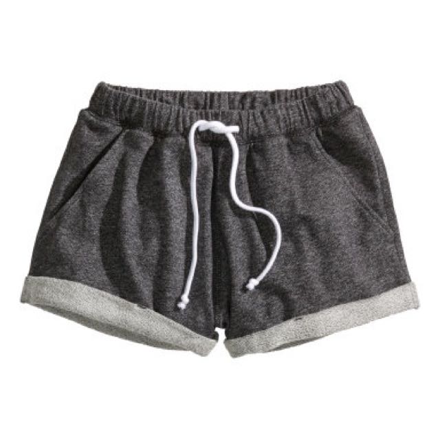 womens grey sweat shorts