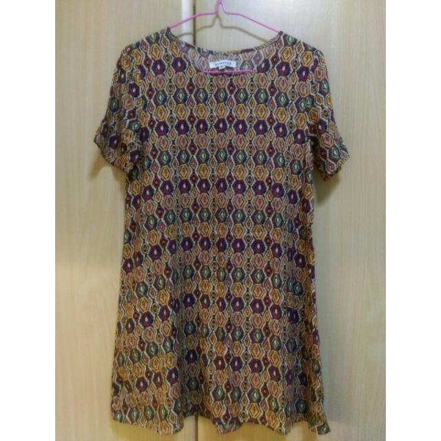 Glamorous Brand Uk 8 Flowy Baby Doll Pattern Casual Shift Dress