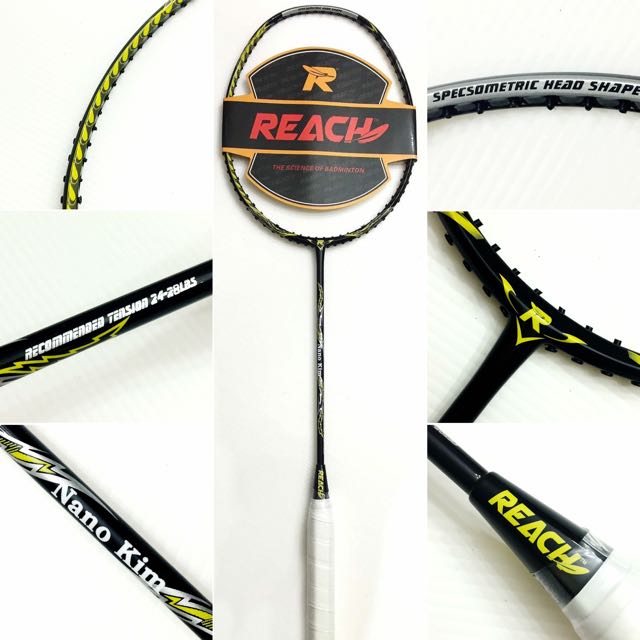 Nono Ring Racket REACH Nano Kim Badminton Racket, Sports Equipment, Sports & Games ...