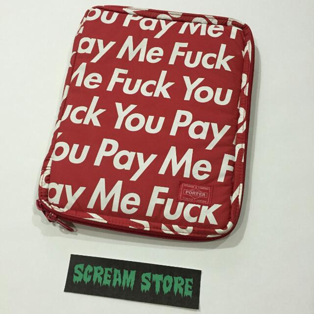 Supreme × PORTER “Pay Me” コラボ iPadケース