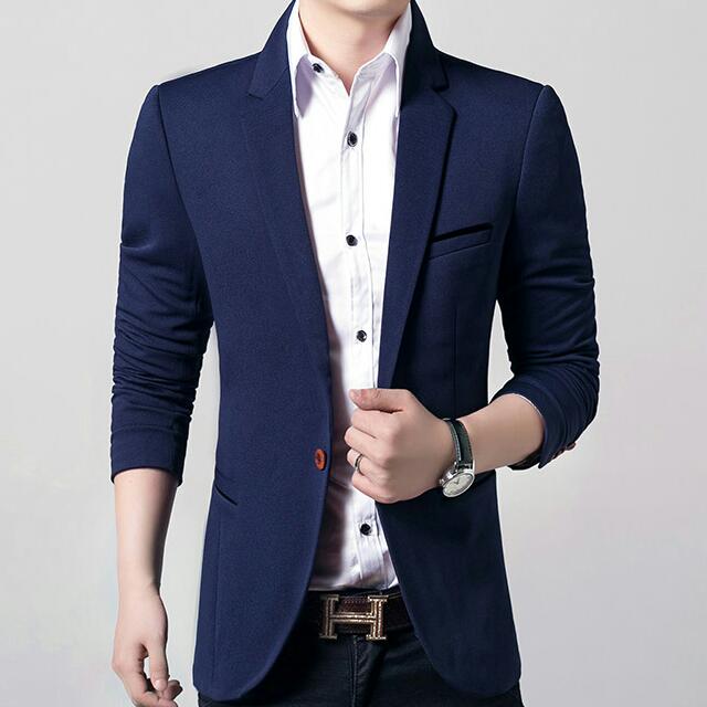 Men Navy Blue Jacket Height 165cm 175cm