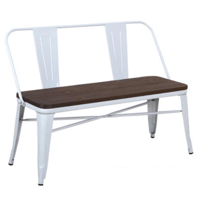 retro metal bench