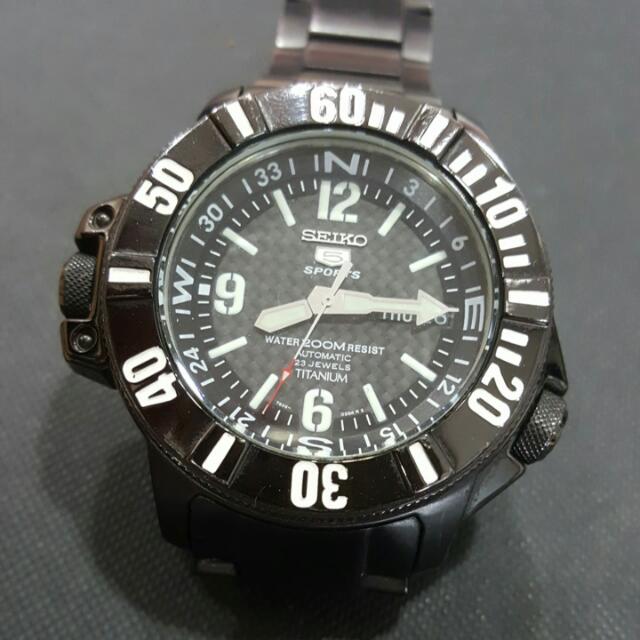 SEIKO SPORT 5 ATLAS TITANIUM Limited Edition SKZ217K 200m diver watch ...