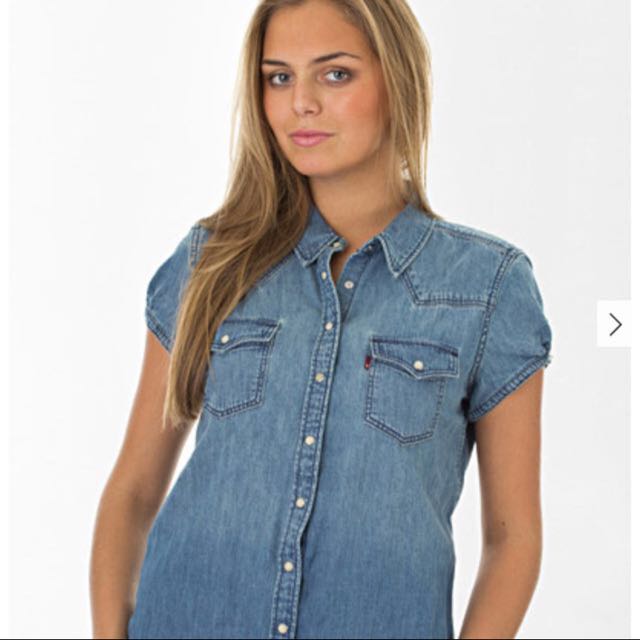 Levi denim shirt short sleeve outlet