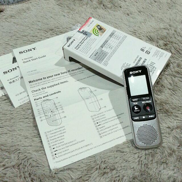 Sony IC recorder ICDBX140, Audio, Voice Recorders on Carousell