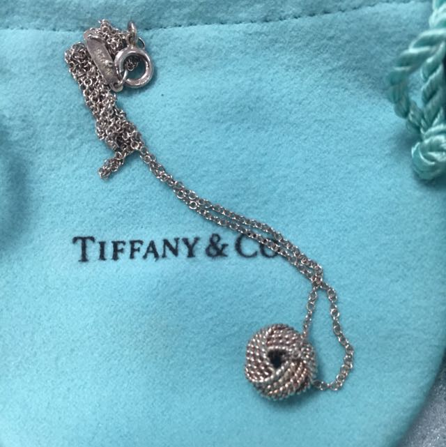 tiffany silver knot necklace