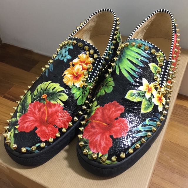 Christian louboutin flower shoes hot sale