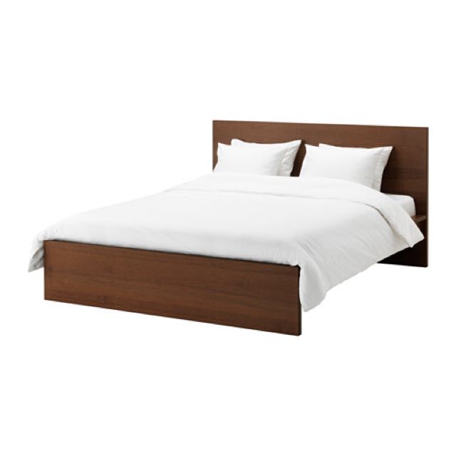 Ikea Malm Queen Bed With 2 Malm Side Tables And Hesseng Mattress