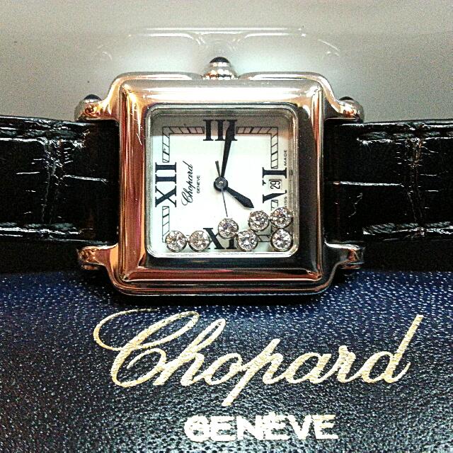 Authentic Chopard Happy Sport Ladies Quartz Watch With 7 Stunning