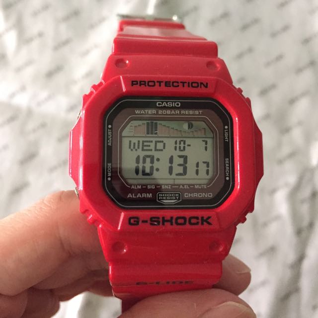 Casio G Shock Glide Glx 5600 Red Electronics On Carousell