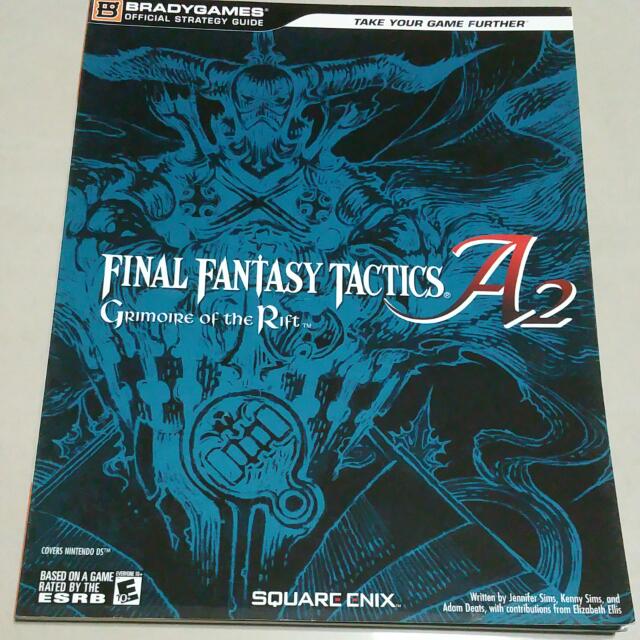 Nintendo NDS Final Fantasy Tactics A2 Strategy Guide, Video Gaming