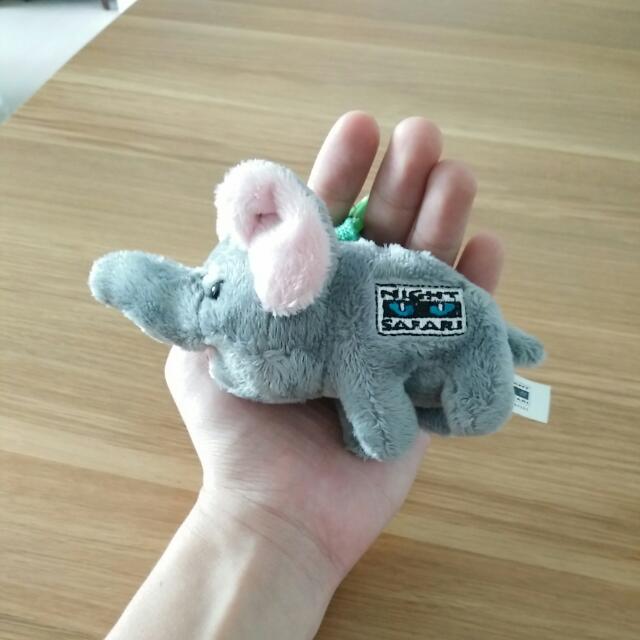 Singapore Zoo Night Safari Elephant Plush Keychain, Hobbies & Toys