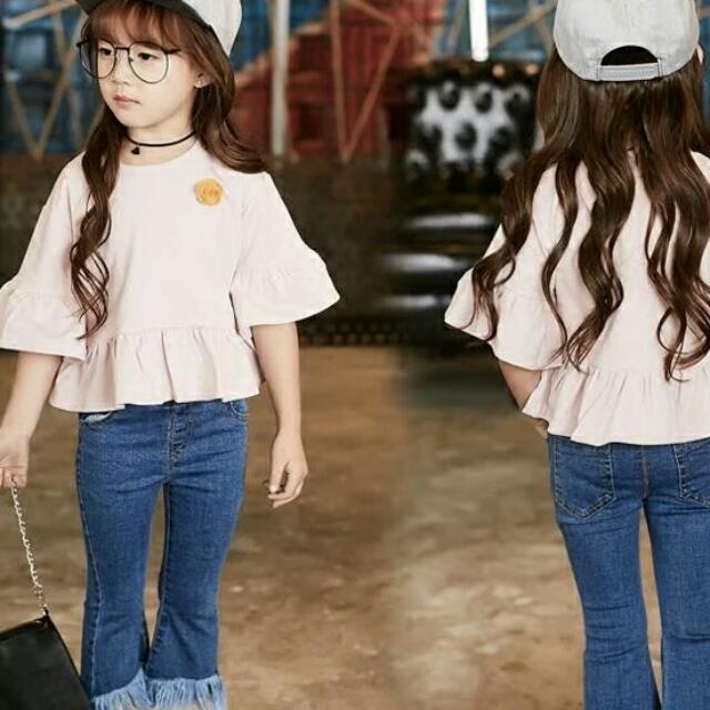 short bell bottom jeans