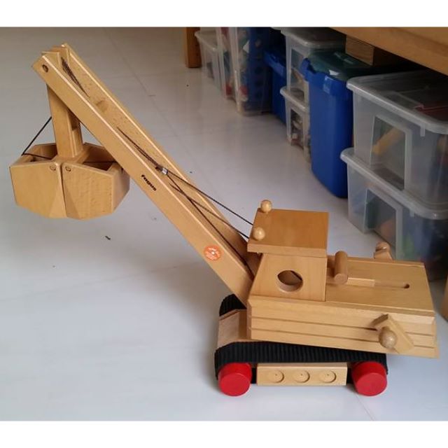 wooden crane toy