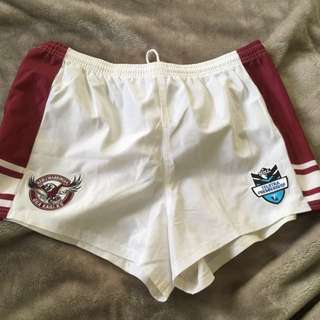 Manly Sea Eagles Rugby Shorts (Size XL)