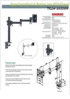 Single Arm LCD Monitor Arm - Heavy Duty - holds up to 10kg monitor..3 Units Left