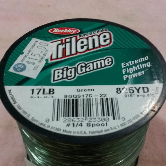 Berkley Trilene Big-game Mono Line 17lb, 25lb n 30lb. Berkley