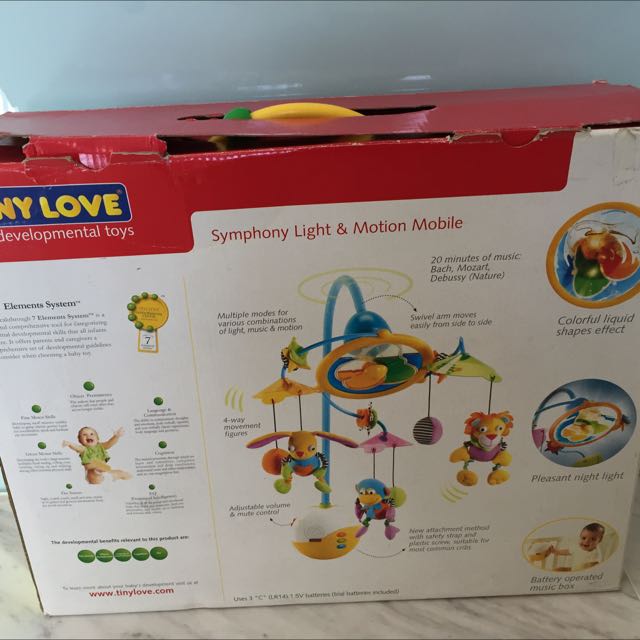 Pre Loved Tiny Love Symphony Light & Motion Mobile, Babies & Kids ...