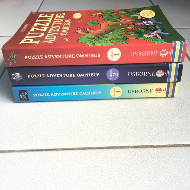 USBORNE Puzzle Adventure Omnibus Books Volume 1/2/3, Books & Stationery