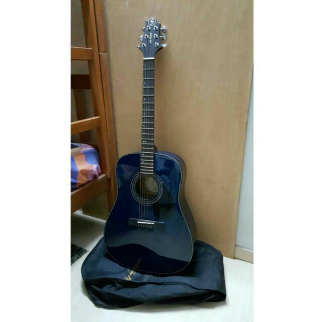 Acoustic Guitar Greg Bennett Design D-4/TBL, Hobbies & Toys, Music