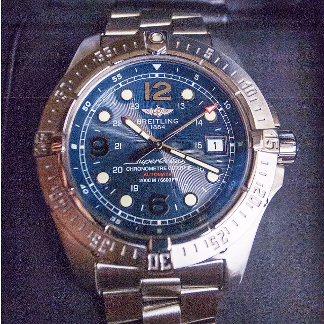 Breitling Superocean Steelfish 44mm 5000ft Blue Dial Mint Condition Luxury Watches on Carousell