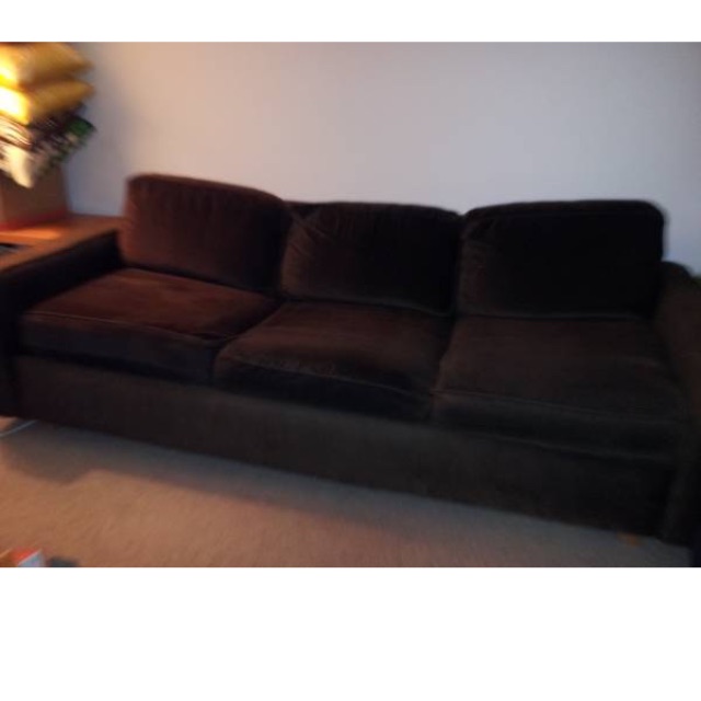 Modern Chocolate Brown Velvet Sofa Furniture On Carou