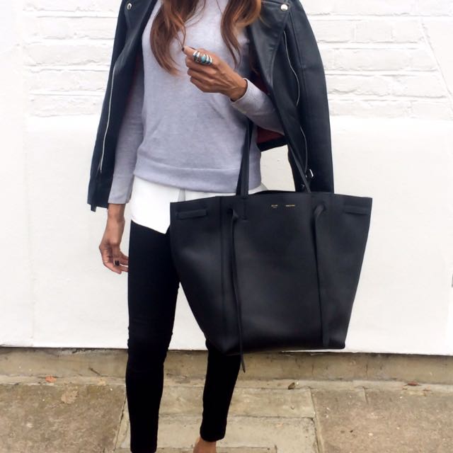 Celine cabas tote black outlet